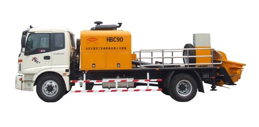 華強京工HBC90混凝土車載泵車參數