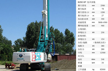 卡萨阁蓝地B250 XP全液压旋挖钻机
