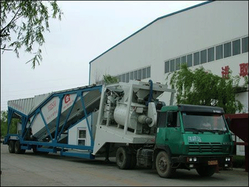 中青林YHZS50拖掛式移動混凝土攪拌站高清圖 - 外觀