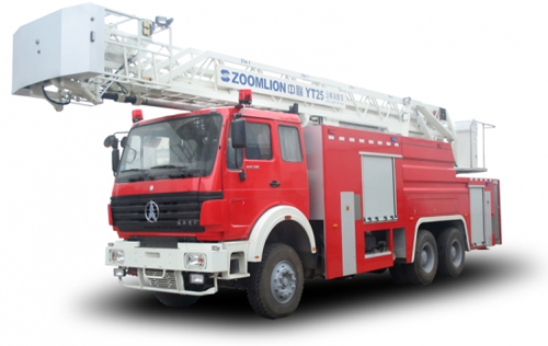 中联重科ZLJ5290JXFYT25型多功能云梯消防车高清图 - 外观