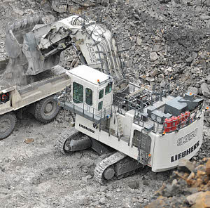 利勃海尔R 9350矿用挖掘机参数