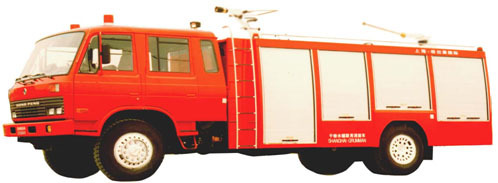 海伦哲东风SGX5140系列泡沫干粉联用消防车高清图 - 外观