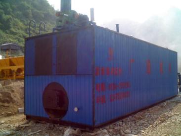 广通LQT-4吨燃煤装置式沥青脱桶融化设备（油缸推进式）