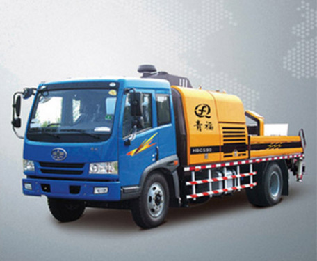 青福 HBCS80 车载式混凝土输送泵视频
