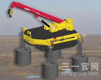 三一重工SYTQ130兩棲起重機兩棲施工裝備高清圖 - 外觀