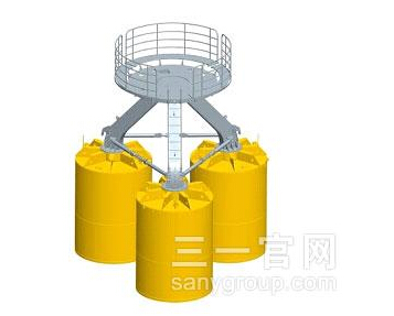 三一重工桶基礎海上風電施工裝備高清圖 - 外觀
