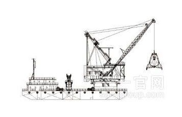 三一重工抓斗式挖泥船海工裝備高清圖 - 外觀