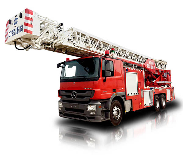 中聯重科ZLJ5300JXFYT60型多功能雲梯消防車高清圖 - 外觀