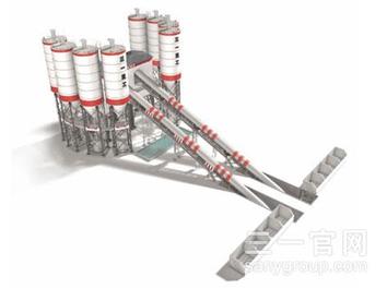 三一重工HLS180C8攪拌樓高清圖 - 外觀