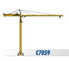 川建C7059水平臂塔式起重机高清图 - 外观