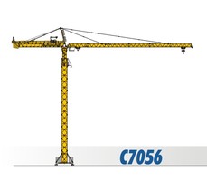 川建C7056水平臂塔式起重机高清图 - 外观
