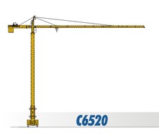 川建C6520水平臂塔式起重机高清图 - 外观
