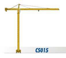 川建C5015水平臂塔式起重机高清图 - 外观