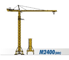 川建M2400(80t)水平臂塔式起重机高清图 - 外观