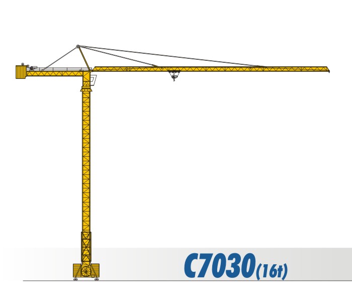 川建C7030(16t)水平臂塔式起重机高清图 - 外观