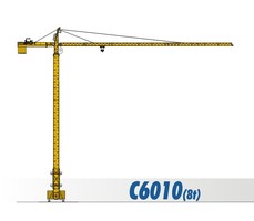 川建C6010（8t）水平臂塔式起重机高清图 - 外观