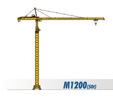 川建M1200（50t）水平臂塔式起重机高清图 - 外观