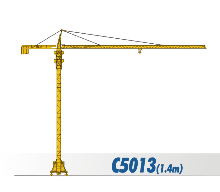 川建C5013(1.4m)水平臂塔式起重机高清图 - 外观