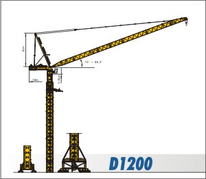 川建D1200动臂式塔式起重机高清图 - 外观