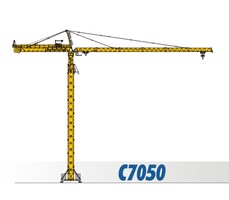 川建C7050水平臂塔式起重机高清图 - 外观