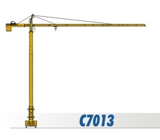川建C7013水平臂塔式起重机高清图 - 外观