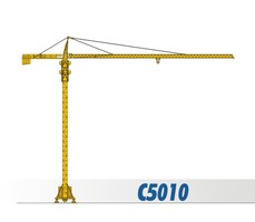 川建C5010水平臂塔式起重机高清图 - 外观