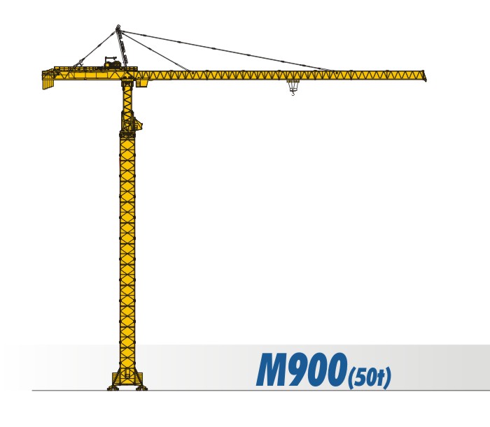 川建M900(50t)水平臂塔式起重机高清图 - 外观