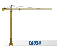 川建C6024水平臂塔式起重机高清图 - 外观
